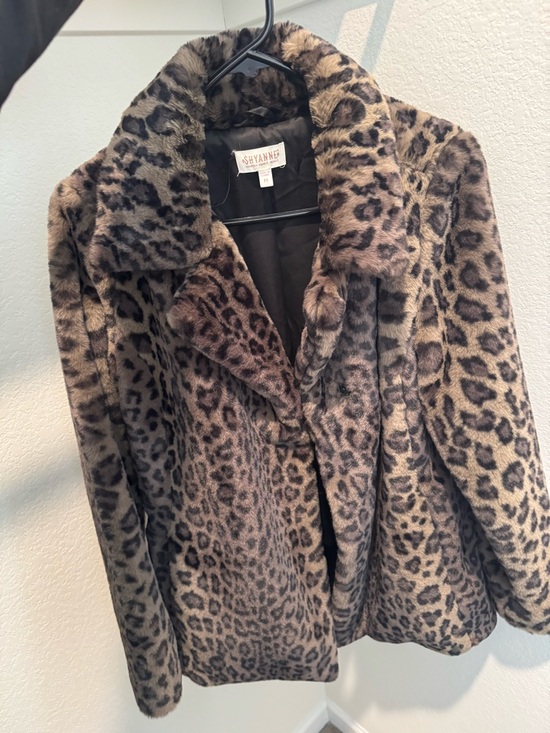 Shyanne Jackets & Blazers - Shyanne Leopard Print Faux Fur Jacket in Brown & Black